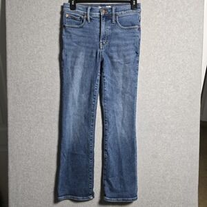 Madewell Cali Demi Boot Size 26 Jeans Womens Blue Denim Mid Rise Classic Stretch